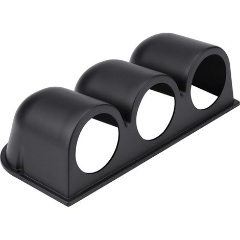 Support de montage universel noir pour tableau de bord automobile, 52 mm, 2 trous, 3 trous, support de montage pour trois instruments, adapté aux supports de compteur de vitesse, de tachymètre et d'od (1/5)