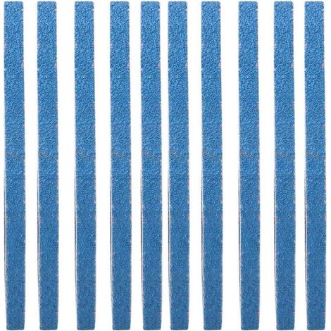 QAZQA 10pcs Ponçage de Bande Ponceuse Polissage Bande Abrasive Corindon Zirconium Outil de Meulage Papier de Verre bois de Polissage du bois Accessoires en Métal 457 x 13mm(40) (1/4)