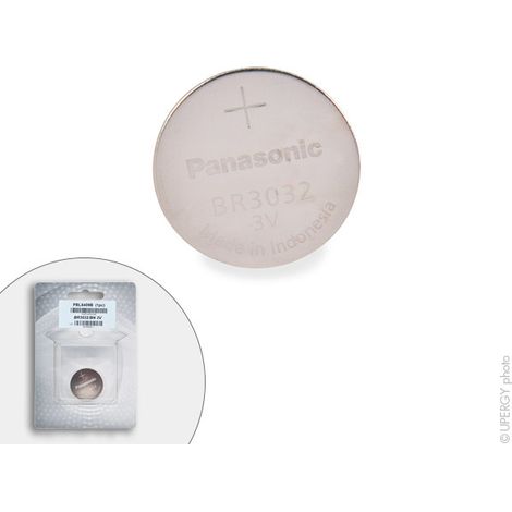 Panasonic - Pile bouton lithium blister BR3032/BN PANASONIC 3V 500mAh (1/5)