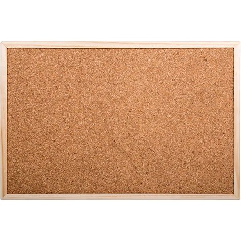 Tableau À Messages En Liège - Cadre En Bois De Pin - 30 X 40 Cm - Pour Bureau À Domicile École À La Maison Ou Tableau De Vision - 1 Pièce (1/5)