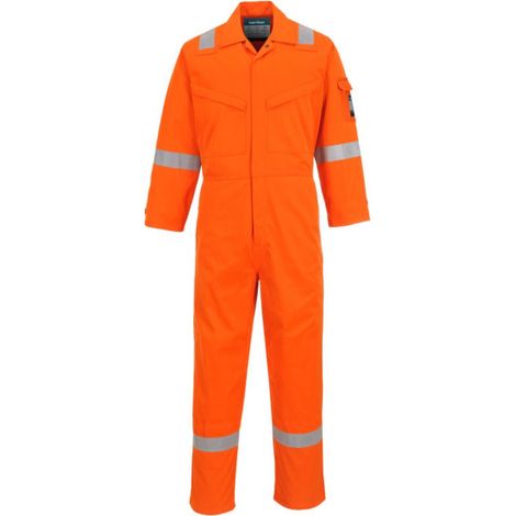 Mono de trabajo transpirable resistente a llamas Araflame Silver AF73 42 pulgadas (talla 54) Naranja