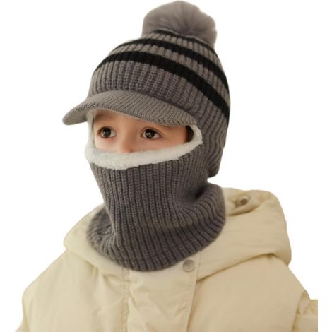Kinder Sturmhaube mit integriertem Halswärmer, winddicht & warm, für Jungen & Mädchen 1-5 Jahre (1/5)