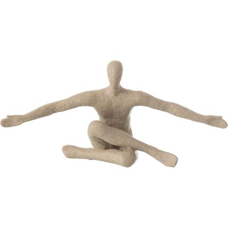Statuette Bras Ouverts en Résine "Shawn" 57cm Beige (1/3)