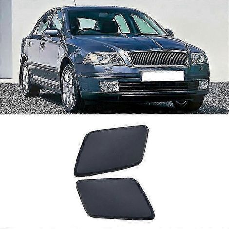 Für Skoda Octavia Mk2 Frontstoßstange Scheinwerferwaschdüsen-Abdeckkappe 1Z0955109 1Z0955110 Edition 0617