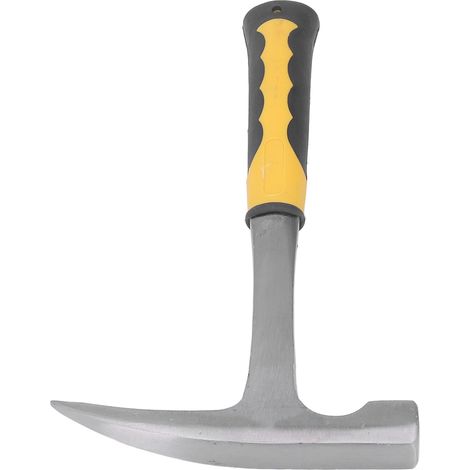 Geologenhammer aus hochkohlenstoffhaltigem Stahl, Spitzhacke mit Bogen für die Mineralprospektion und geologische Erkundung, spitz zulaufend (1/5)