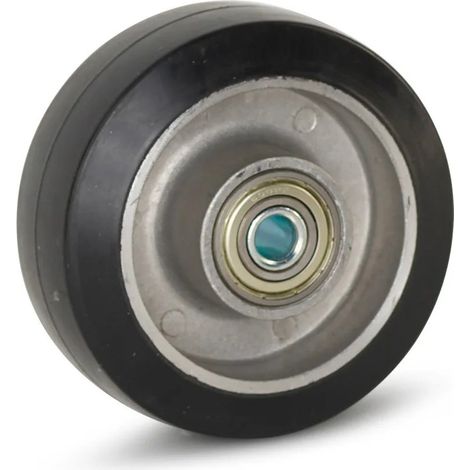 Roue libre - MESO - Caoutchouc élastique noir - 100mm - 220kg (1/2)