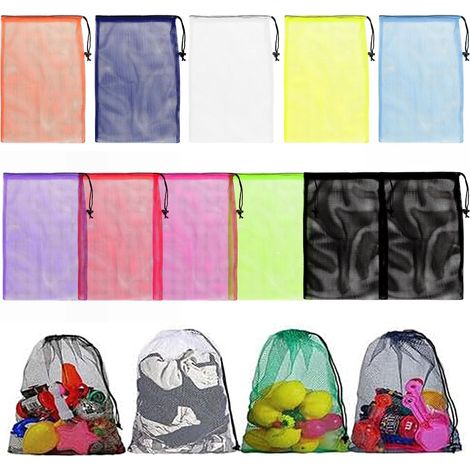 11 Pièces Sacs en Maille avec Cordon de Serrage 30x45 cm (1/5)