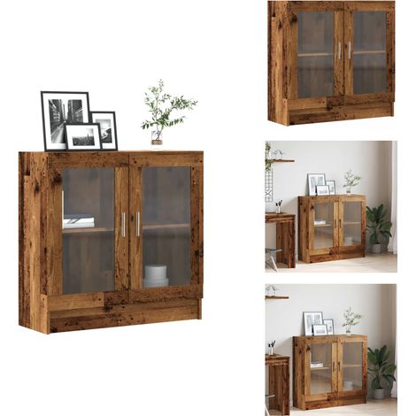 Bücherschrank Altholz-Optik 82,5x30,5x80 cm Holzwerkstoff - Bücherschrank - Bücherschränke - Büroschrank - Büroregal (1/5)