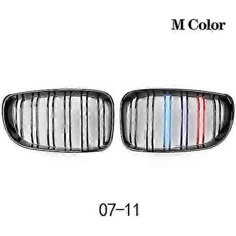 Calandre avant de voiture, style course, pour BMW Série 1 E81 E87 E82 E88 120i 130i 2004-2011, double grille à lamelles, accessoires de décoration pour véhicule (style M 07-11) (1/5)