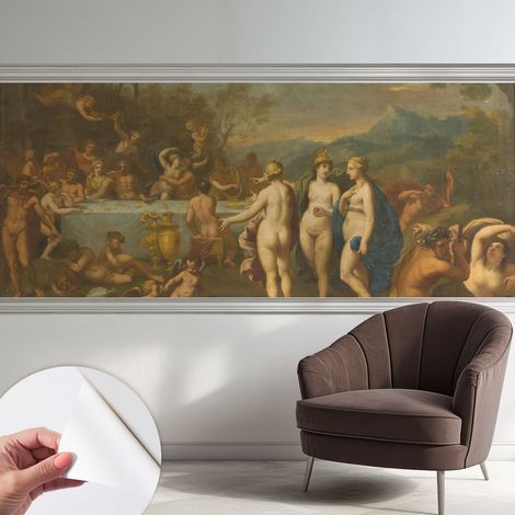 Fotomurale adesivo - parete decorativa - decorazione casa - stile moderno parete - Banchetto antico 250x104 cm (1/5)