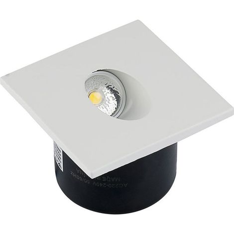 Applique d’escalier LED 3W V-TAC carrée blanche 230V (1/5)