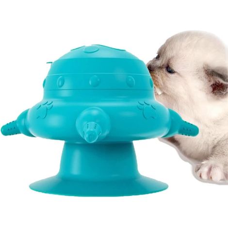 1 Mangeoire Pour Chiots, Bol Silicone 4 Tétines, Ventouse Intégrée, Alimentation Chatons (1/2)