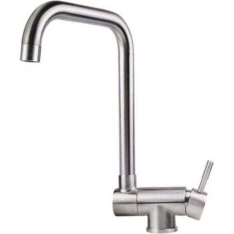 Robinet de Cuisine Rabattable , Mitigeur Evier Repliable en Acier Inoxydable devant Fenêtre, Robinet Évier Pivotant à 360º Brossé (1/4)