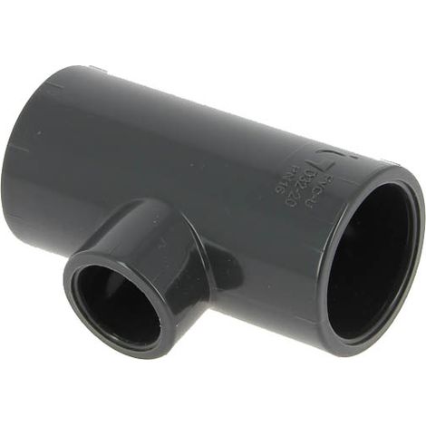 Té PVC pression réduit femelle-femelle 90° Ø32-20