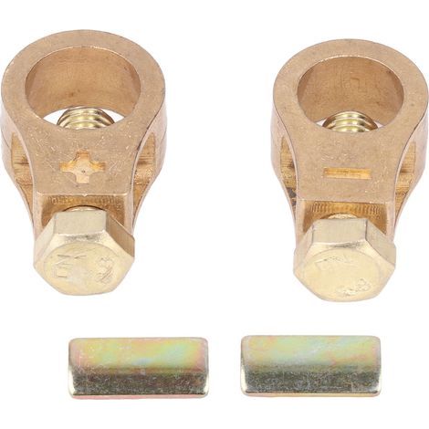 2 connecteurs de batterie en cuivre, pinces de câble de borne de batterie auto, accessoires électriques pour voiture (1/5)