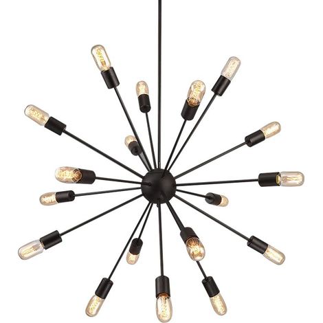 LAMPADA A SOSPENSIONE APP259-18C NERO STELLA MARINA 18-PUNTI LUCE E27 77X77X85CM