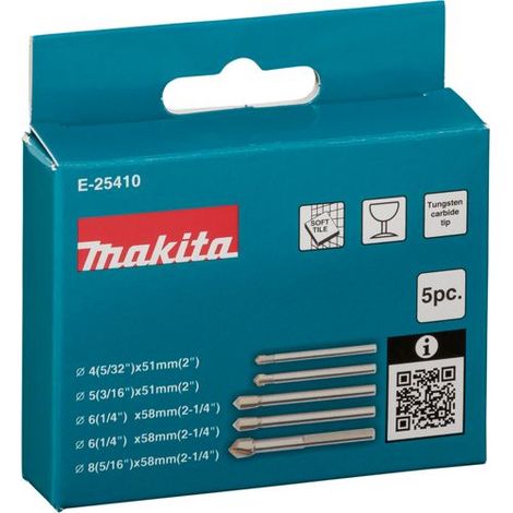 Makita E-25410 Glas-/Fliesenbohrer-Set 5-tlg.