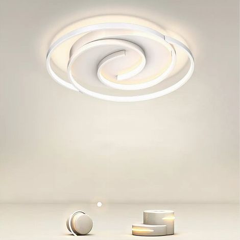TrAdE Shop Traesio - Plafoniera Led 45w Cerchio Spirale Vortice Bianco Lampadario Soffitto Luce 4000k 70593 - (1/4)
