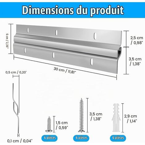 Brush for Frames, Hanging Kit for Brushes, Wall Mount Z Bar 30 CM (1/4)