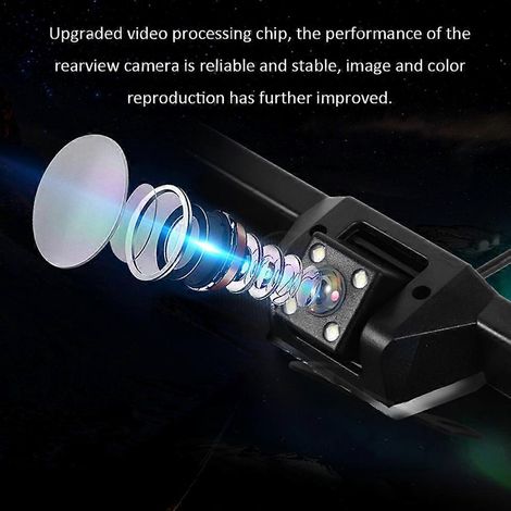 Caméra de recul CCD universelle européenne avec vision nocturne et LED intégrée aux cadres de plaque d'immatriculation, étanche et compatible avec les voitures. (1/5)
