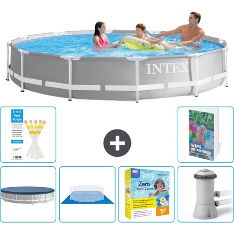 Prism Frame Pool Rund - 366x76 cm - 7-teilig S24