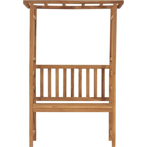 Maison Exclusive - Gartenbank mit Pergola 115 cm Massivholz Teak