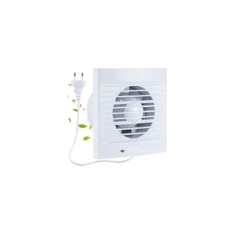 100-mm-Badezimmerlüfter, Einzelstromlüfter, 120 m³/h Abluftleistung, mit Rückschlagventil, 1 m EU-Stecker für Bad, Küche, Büro, WC (1/5)