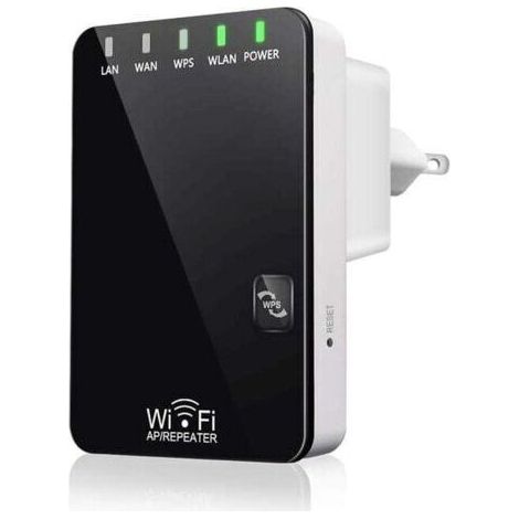 Répéteur WiFi Amplificateur sans Fil Puissant, WiFi Extender Booster 300Mbps 2.4Ghz, 2 Port Ethernet, WPS, Facile à Installation, Compatible avec Tous Les routeurs, AP/Routeur/Répéteur Mode (1/5)
