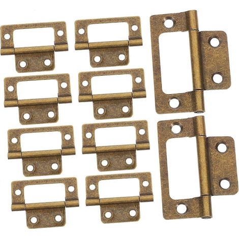 Veemoon Lot de 12 petites charnières vintage pour portes de placard, charnières pour volets pliants (1/5)