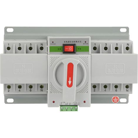 lyrlody Automatic Transfer Switch, Dual Power, 220V, 63A, 4P, EPS Interface (1/5)