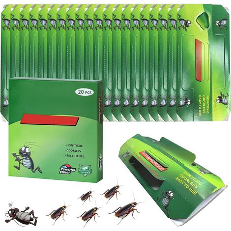 Pièges à Cafards Puissant,40 pièces Piege Cafard,Anti Cafards,Produit Anti Araignée,pour Jardin Maison Cuisine Salle de Bain Bureau (1/5)