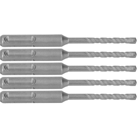 Foret Béton 5 Pièces Carbure de Tungstène Spirale 2 Goujures, Perçage Impact pour Briques Pierre 110mm Ø 5mm (1/5)