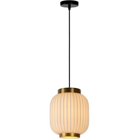 Lampada a sospensione Lucide Gosse E27 oro/bianco 170 cm (1/5)