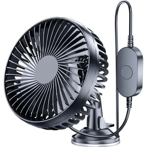 Ventilateur Voiture Rechargeable Par USB 12V-24V : 3 Vitesses (1/5)