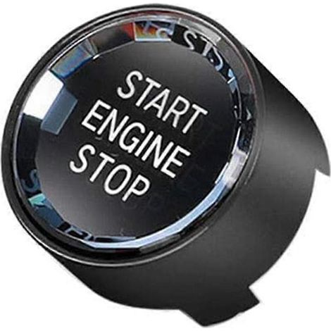 Autocollant pour bouton marche/arrêt moteur (noir) pour BMW Série 1, 2, 3, 4, 5, 6 et 7 (F20, F22, F23, F30, F34, F10, F18, F12, F07, F01). (1/4)