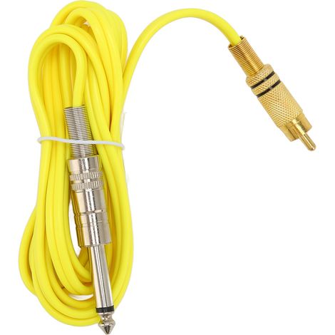 Câble de connexion souple en silicone pour machine à tatouage, accessoire professionnel jaune (1/5)