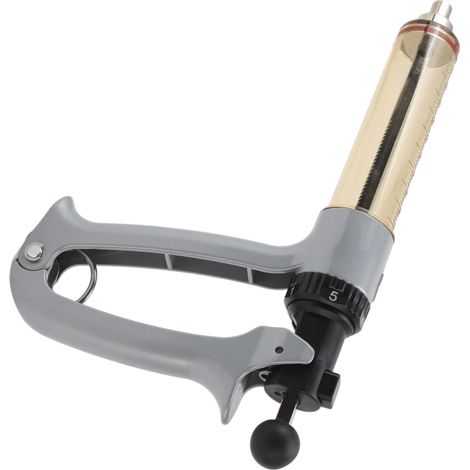 Seringue métallique semi-automatique professionnelle injecteur continu semi-automatique pour poulets, canards, oies et porcs 50 ml (1/5)