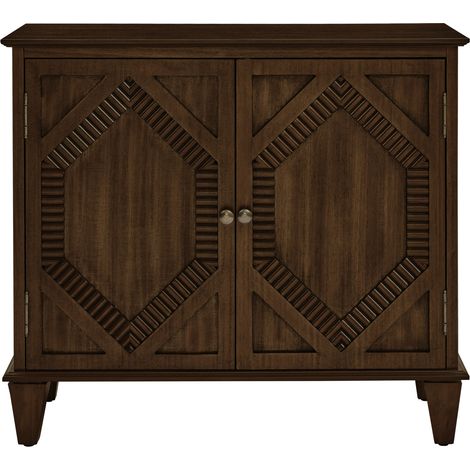 Credenza contenitore 85,3 x 40 x 76,5 cm in MDF noce con ripiano regolabile - CHICFURN (1/5)