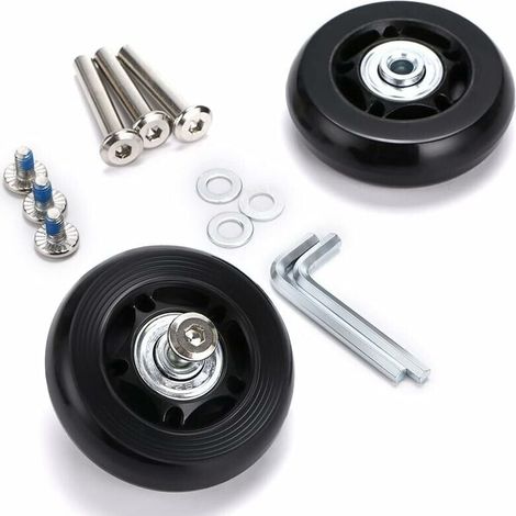 6018mm Black MUMU Replacement Wheels for Suitcases with Bearings for Suitcase Repair (1/4)