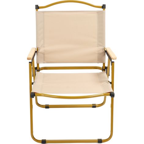 Chaise pliante de camping étanche en tissu Oxford léger et robuste, support de charge, chaise pliable pour pêche pique-nique extérieur (1/5)