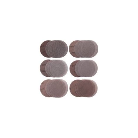 30pcs Disques Abrasifs Filet 125mm Grilles Abrasives grain P80/P100/P120/P150/P320/P600 Disques de Ponçage Papier Abrasifs pour Poncer Sans Poussière le Bois, avec caractéristiques : 125MM, 30PCS, Boi