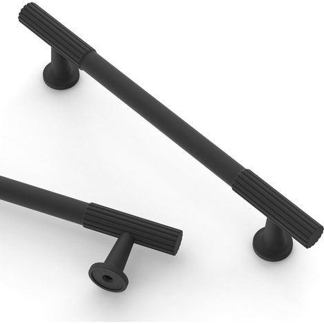 Möbelgriffe in Mattschwarz, 19,2 cm Lochabstand, 2 Möbel-/Schubladengriffe (1/5)