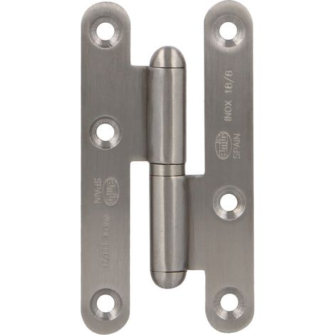 Charnière Gauche 100 X 58 X 2 mm Rondelle À Pression Sans Bords Bords Arrondis Supports De Porte Avec Fermeté Acier Inoxydable 18/8 Argent Mat (1/5)