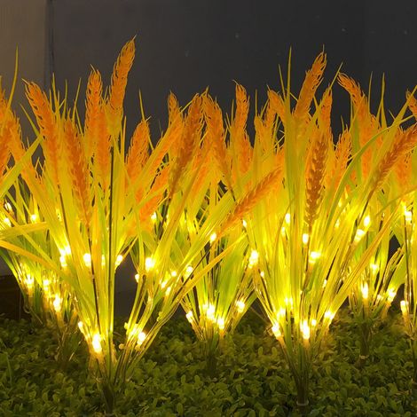 2 Pcs Solitaire Fleur Extérieur Étanche Blé Riz Épi Pieu Jardin Pelouse Thanksgiving (1/5)