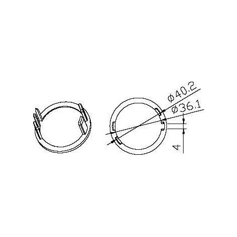 Adaptateur rond 54x3,5mm CAME YK4109 (1/2)