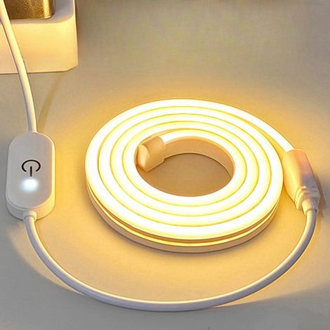 Weiße LED-Lichterkette, 5 m, dimmbar, USB-betrieben, wasserdicht (IP67), ideal zum Dekorieren von Spiegeln, Küchenschränken und Schlafzimmern (1/5)