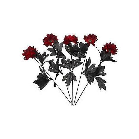 Bouquet de 5 dahlias artificiels à longues tiges, fleurs artificielles décoratives (1/3)
