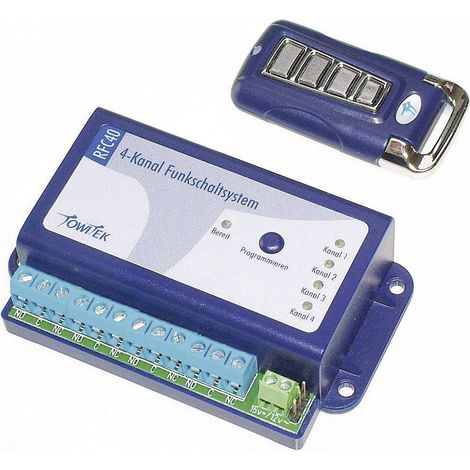 TowiTek Sistema di commutazione senza fili incl. telecomando Raggio di azione Max. (campo libero): 50 m 12 V/DC