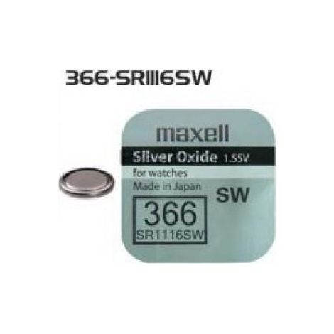 Pila Reloj 366 MAXELL Oxido Plata SR1116W