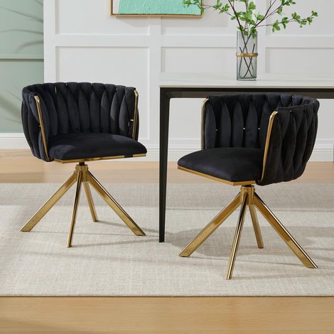 Fauteuil en velours avec structure métallique robuste, fonction pivotante à 180°, ergonomie respectueuse du dos et luxe d'une douceur veloutée pour une utilisation flexible entre salon, boudoir et esp